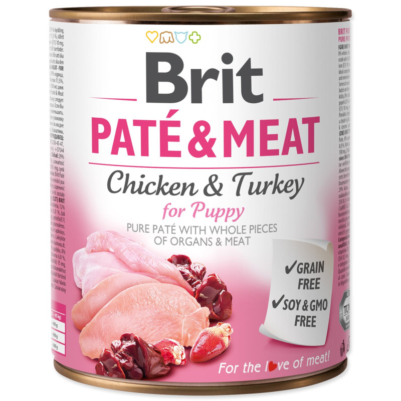 Konzerva Brit Paté & Meat Puppy piščanec 800 g