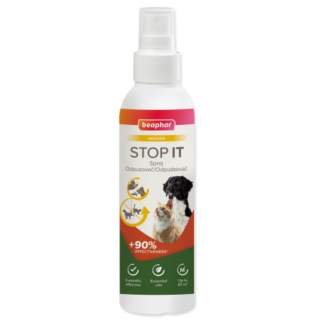 Sprej Beaphar STOP IT za notranjo uporabo, odganjalni sprej za mačke in pse 200 ml