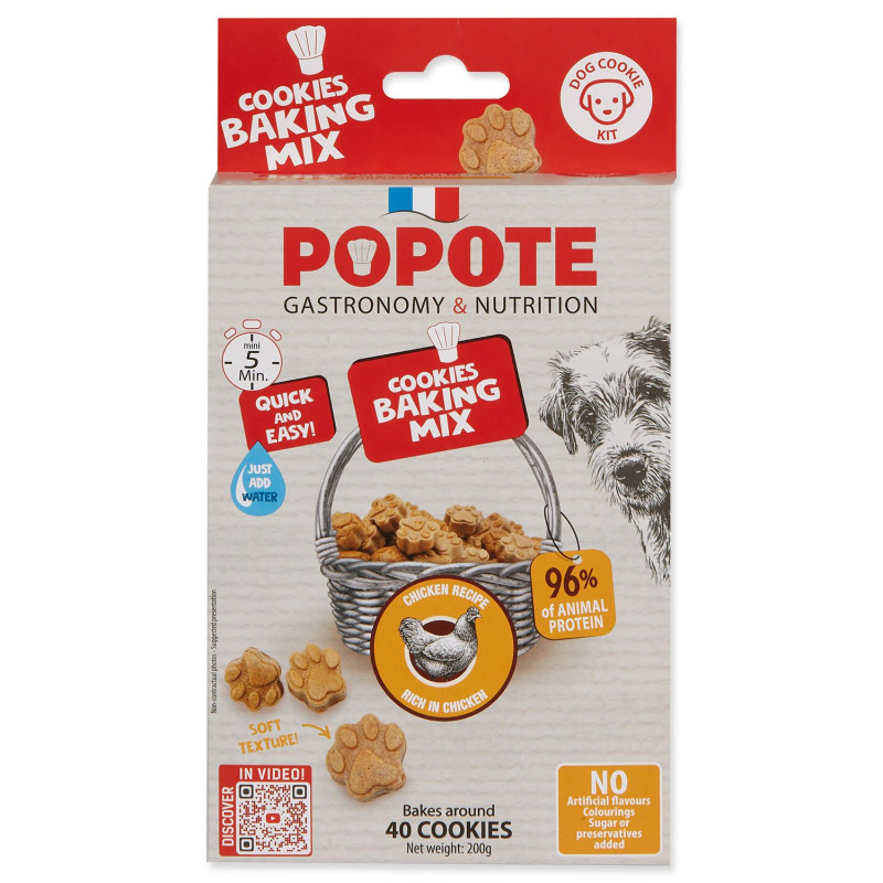 Mešanica za peko Popote piščančja za pse 200g