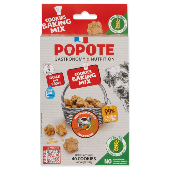Mešanica za peko Popote piščančja Grain Free za pse 200 g