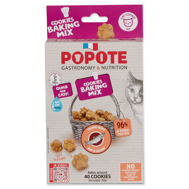 Mešanica za peko Popote losos za mačke 200 g
