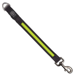 Povodec Dog Fantasy USB LED najlonski preklopni svetleči zeleni 2,5x39cm