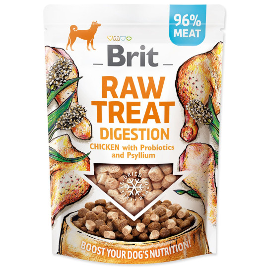 Priboljšek Brit RAW TREAT Digestion liofiliziran piščanec 40g