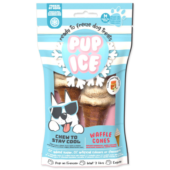 Poslastica Pup Ice hladilna z vanilijo in arašidovim maslom 2 ks 110 g