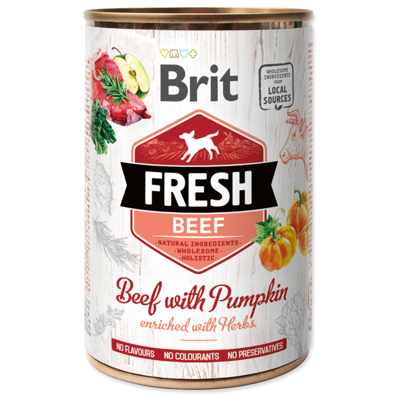 Konzerva Brit Fresh govedina s bučo 400 g