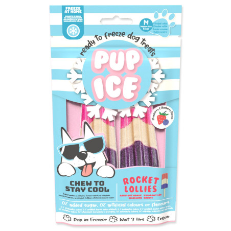 Posladek Pup Ice hladilni z jagodo in borovnico 2 kosa 90 g