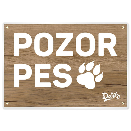 Univerzalna opozorilna tabla: Pozor pes