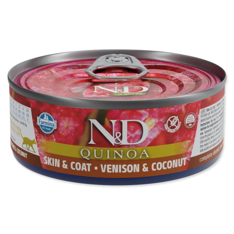 Konzerva N&D Cat Quinoa Jelenina & Kokos 0g