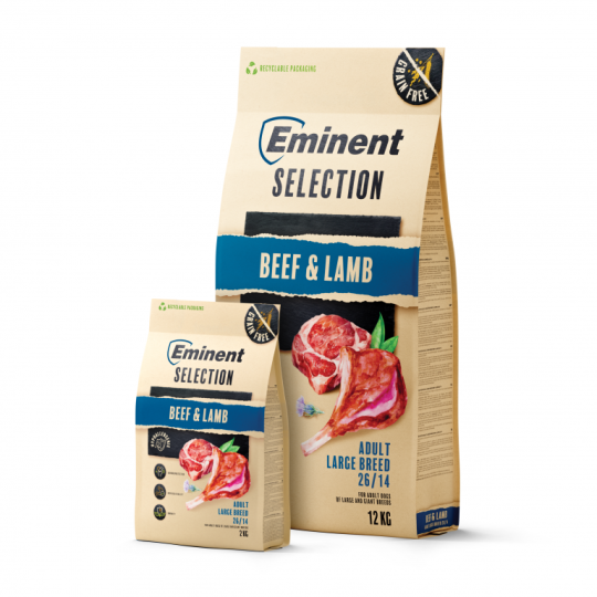 Eminent Selection za odrasle velike pasme — govedina in jagnjetina, 2 kg