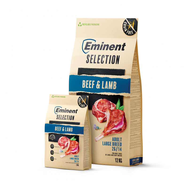 Eminent Selection za odrasle velike pasme — govedina in jagnjetina, 2 kg