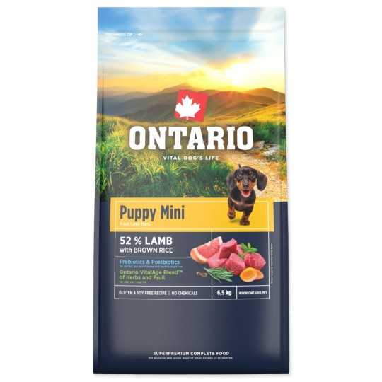 Ontario Puppy Mini Jagnjetina & rjavi riž 6,5 kg