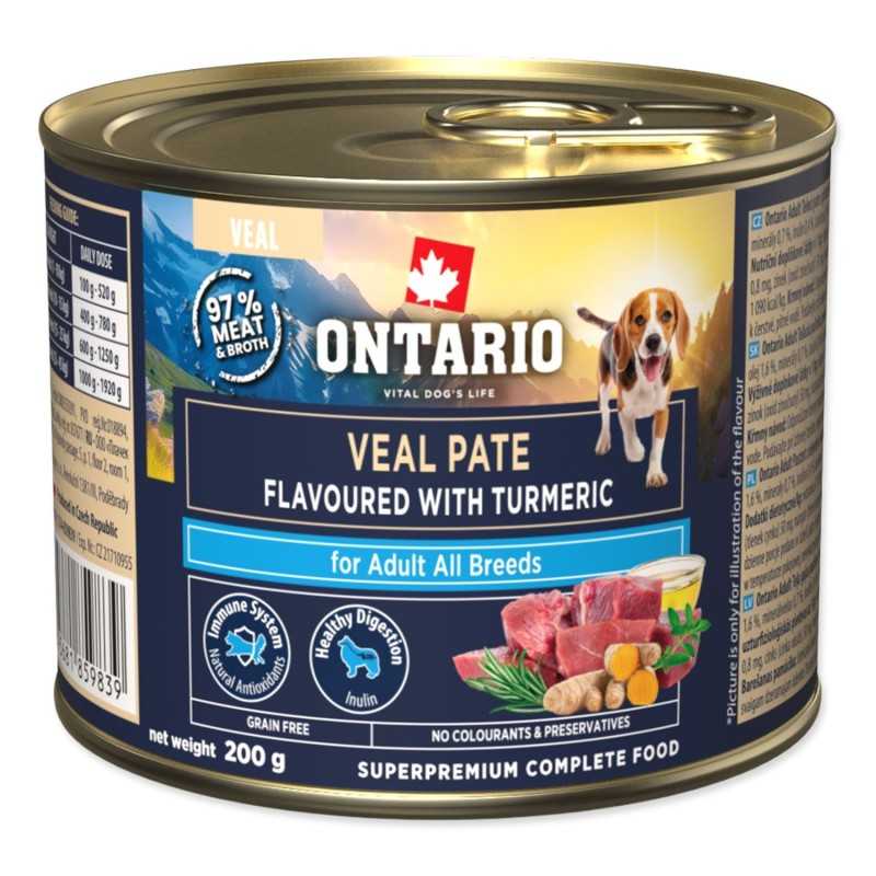 Ontario Adult telečja pašteta z okusom kurkume 200 g