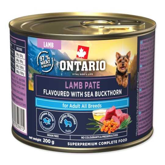 Ontario Adult jagnječja pašteta s okusom rakitovca 200 g