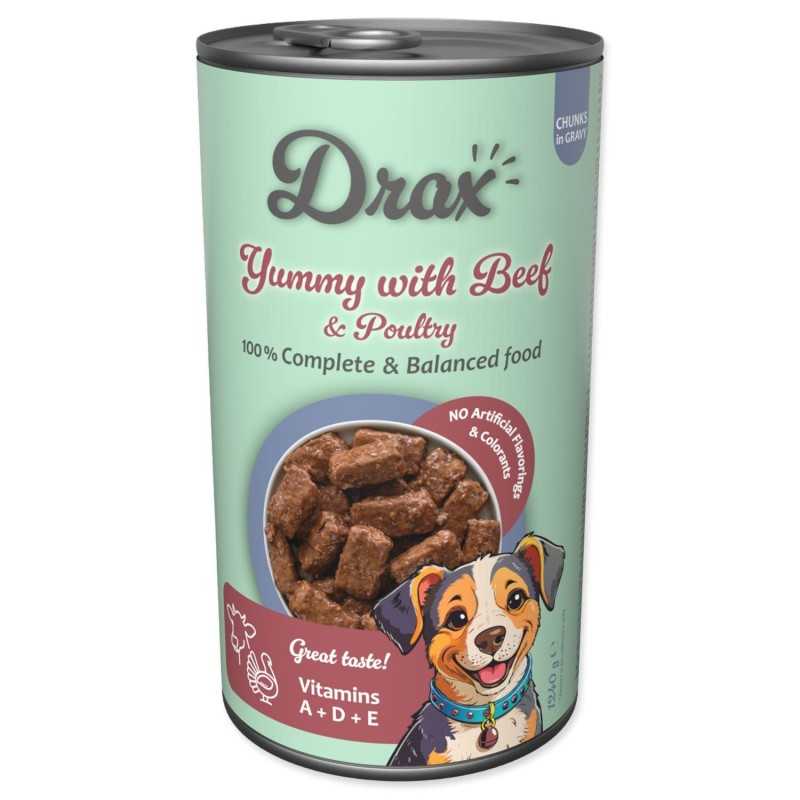 Drax Adult Dog z govedino in piščancem 1240 g
