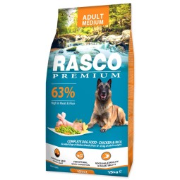 Hrana Rasco Premium Adult Medium piščanec z rižem 15kg
