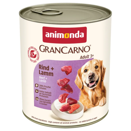 Konzerva Animonda Gran Carno Adult govedina in jagnjetina 800g