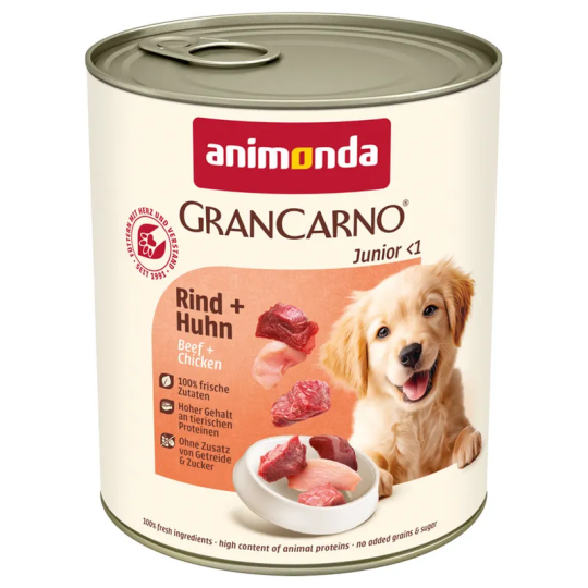 Konzerva Animonda Gran Carno Junior govedina in piščanec 800g