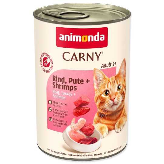 Konserva Animonda Carny Adult govedina, puran in kozice 400g