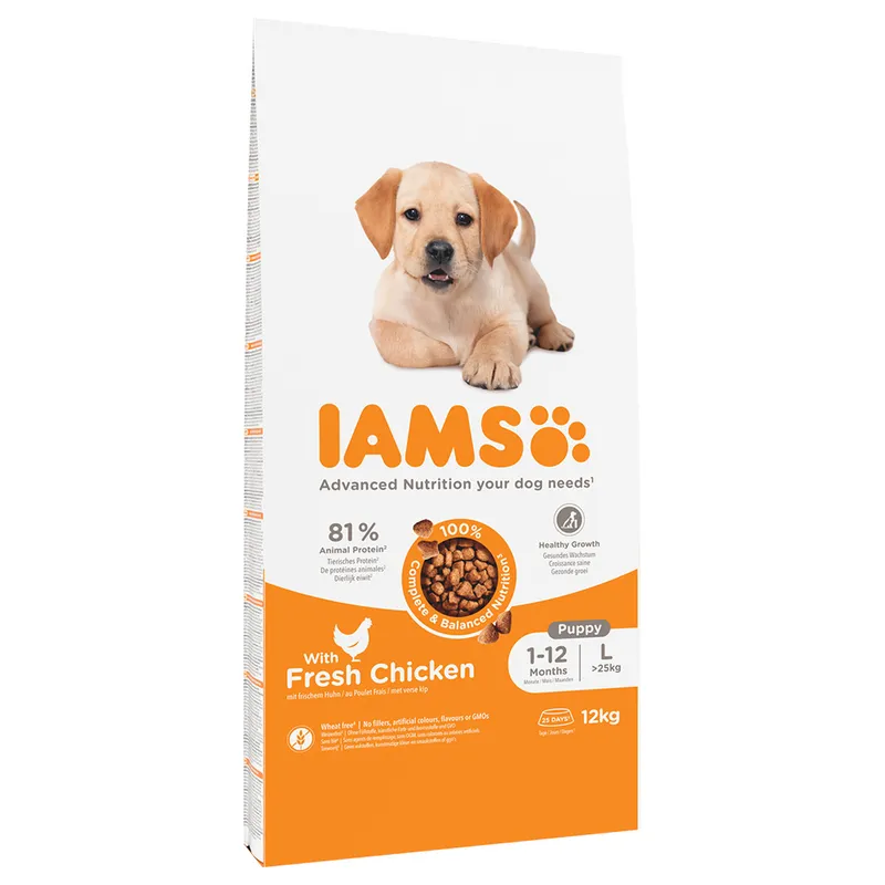 Hrana IAMS Dog Puppy Large Chicken 12 kg