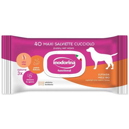 Robčki Inodorina za kužke 40 kos