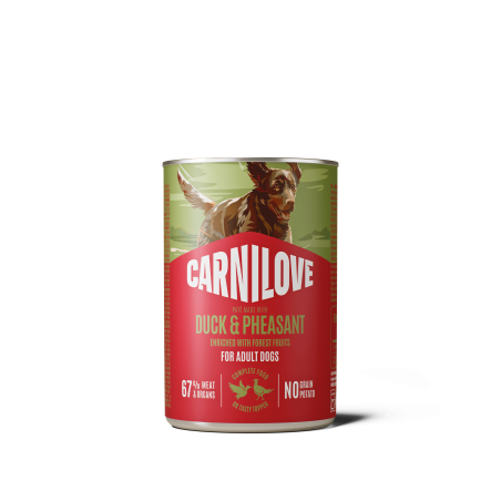 Konzerva Carnilove Dog Can Paté raca in fazan 400 g