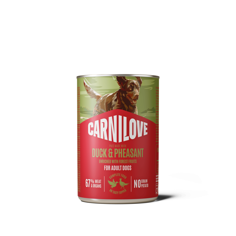 Konzerva Carnilove Dog Can Paté raca in fazan 400 g