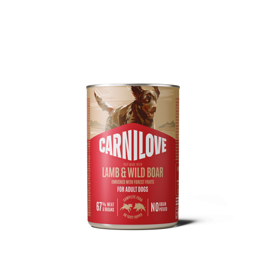Konzerva Carnilove Dog Wild Meat jagnje in divji prašič 400 g