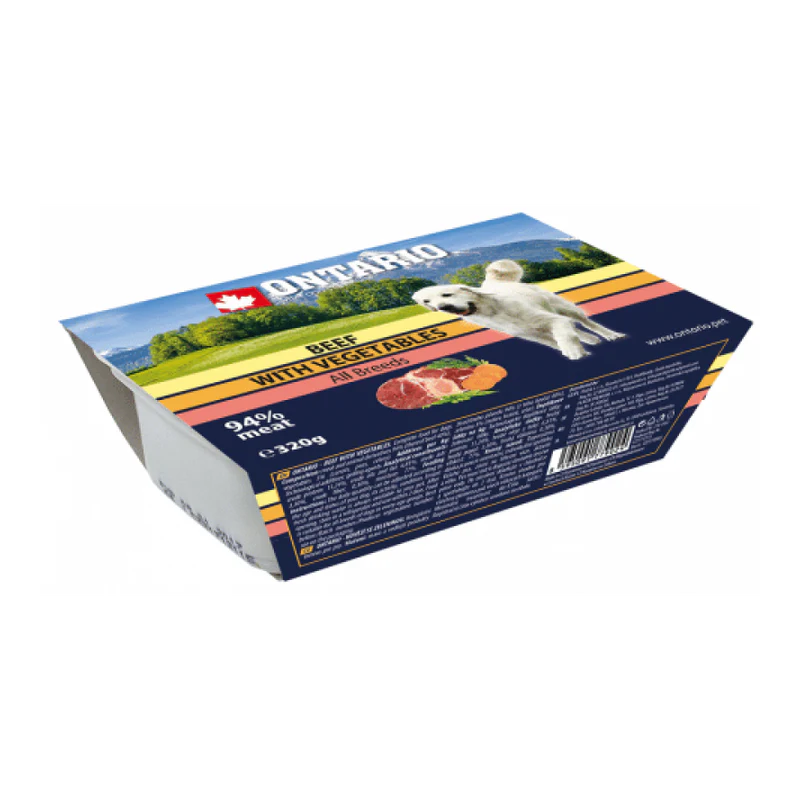 Mokra hrana Ontario govedina z zelenjavo 320 g