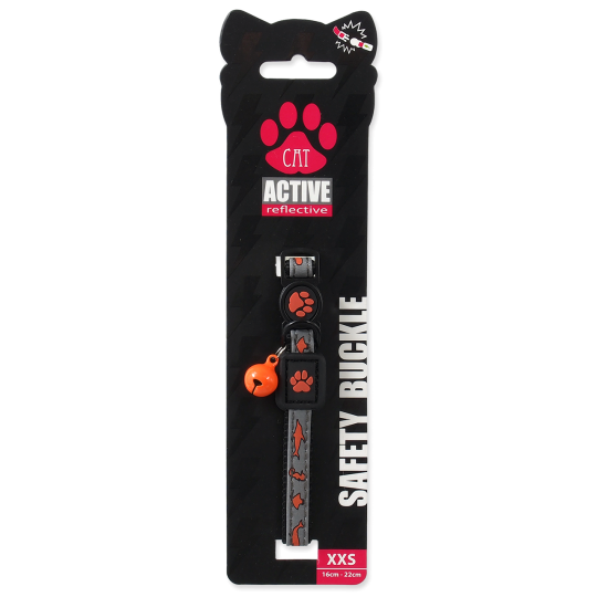 Obojok Active Cat Reflective oranžový