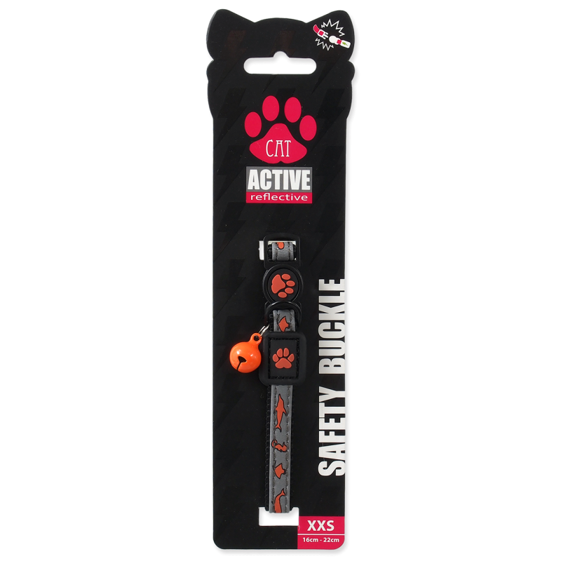 Obojok Active Cat Reflective oranžový