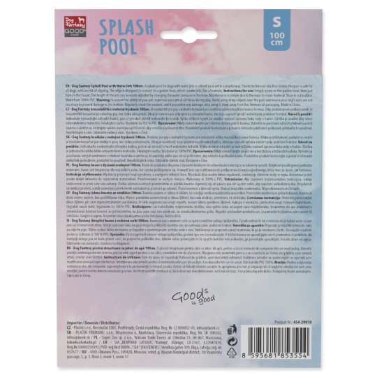 Plitek bazen Dog Fantasy z vodnimi curki 100cm
