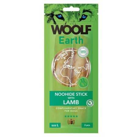 Woolf Dog Earth NOOHIDE palčke z jagnjetino (velikost L), 85 g