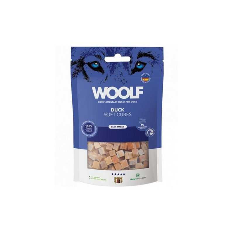 Mehki priboljški za pse Woolf (kockice z raco), 100 g