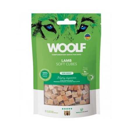 Mehki priboljški za pse Woolf (kockice z jagnjetino), 100 g