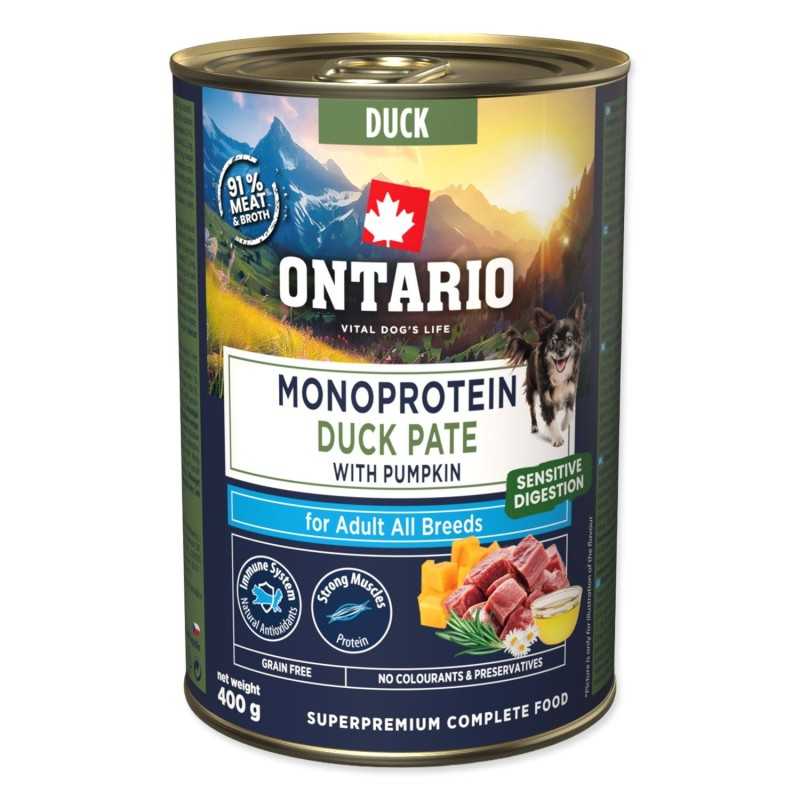 Konserva Ontario Adult monoprotein račje paté s bučo 400g