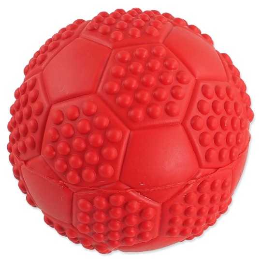 Igrača Dog Fantasy nogometna žoga z izboklinami in piščalko, mešanica barv, 7 cm