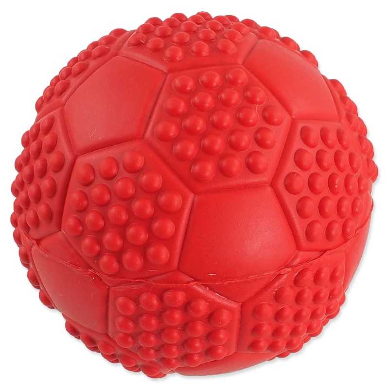 Igrača Dog Fantasy nogometna žoga z izboklinami in piščalko, mešanica barv, 7 cm