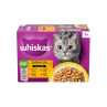 Mars WHISKAS Poultry Selection – vrečke s hrano za mačke (piščanec, raca, perutnina in puran v omaki) 12 x 85 g