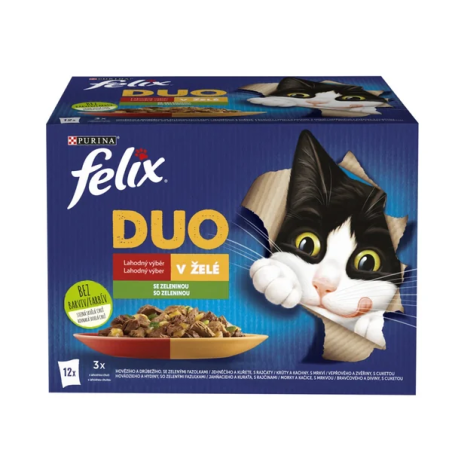 Felix Fantastic DUO vrečke za mačke 12×85 g