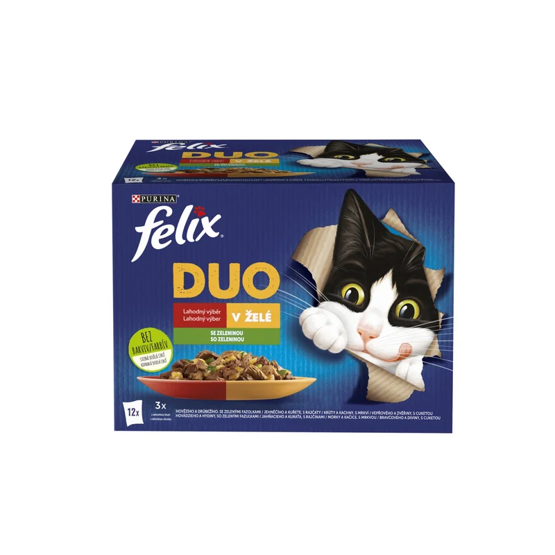 Felix Fantastic DUO vrečke za mačke 12×85 g