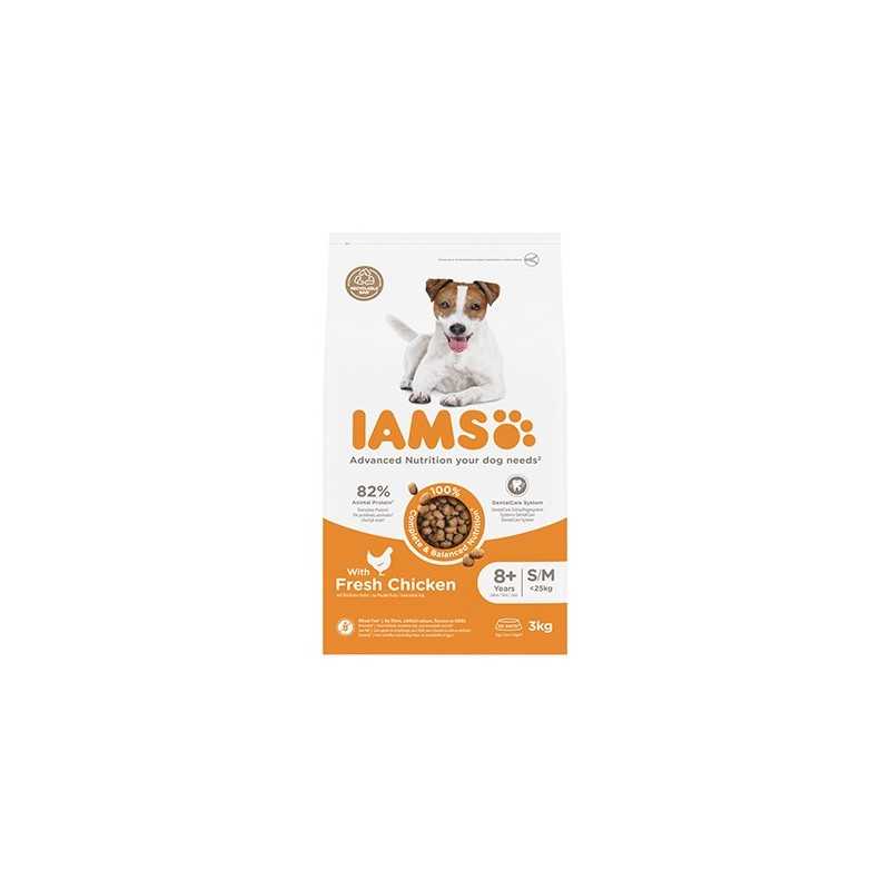 Krmivo IAMS za pse Senior Small & Medium s piščancem 3 kg