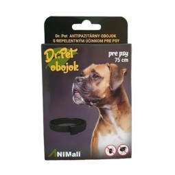 Ovratnica Dr.Pet za pse 75 cm antiparazitna z repelentnim učinkom (repelentna ovratnica proti klopom in bolham za pse)