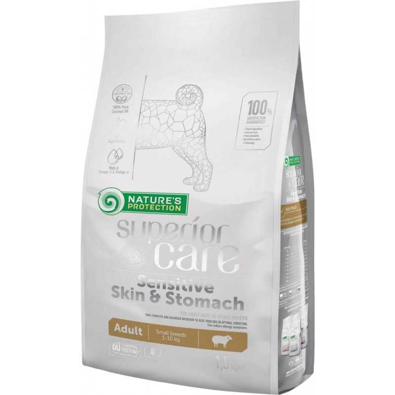 Natures P Superior care dog GF adult Sensitive skin&stomach lamb small breeds 1,5 kg