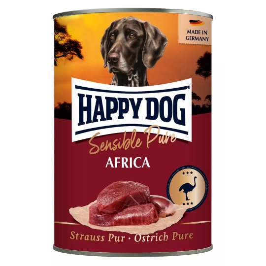 Happy Dog PREMIUM - Fleisch Pur - konzerva z nojevega mesa 400 g
