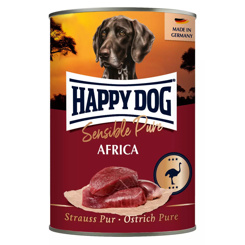Happy Dog PREMIUM - Fleisch Pur - konzerva z nojevega mesa 400 g
