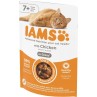Vrečka IAMS Delights Adult Senior piščanec v omaki 85 g