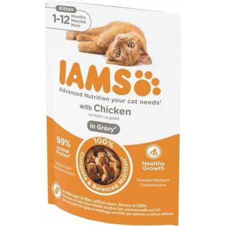Vrečka IAMS Delights Kitten piščanec v omaki 85 g